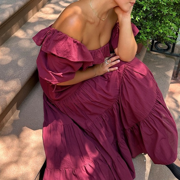 Corinne Dress Fall Capsule Limited Edition size XS Burgundy - Picture 4 of 13